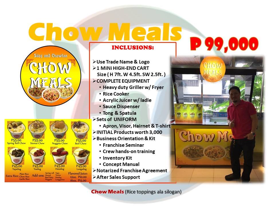 chow meals franchise rice toppings